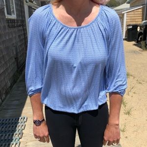 Periwinkle puff sleeve blouse